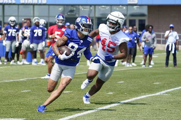 Giants receiver Jalin Hyatt could become a major contributor in his rookie season.